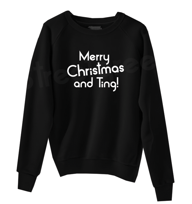 MERRY CHRISTMAS & TING SWEATSHIRT - Streetgreets