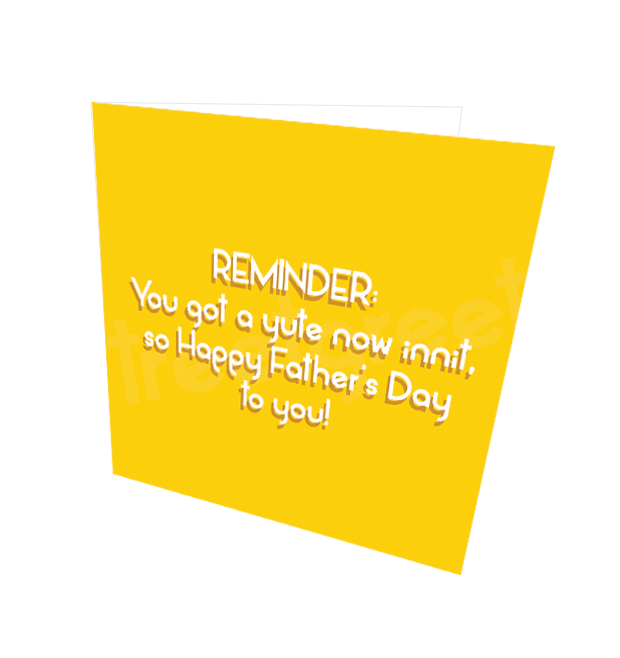 REMINDER CARD - Streetgreets