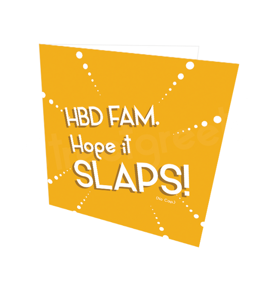 BIRTHDAY SLAPS CARD - Streetgreets