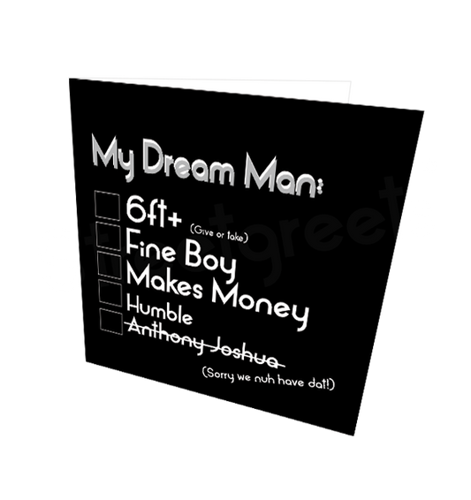DREAM MAN CARD