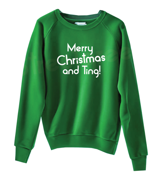 MERRY CHRISTMAS & TING SWEATSHIRT - Streetgreets