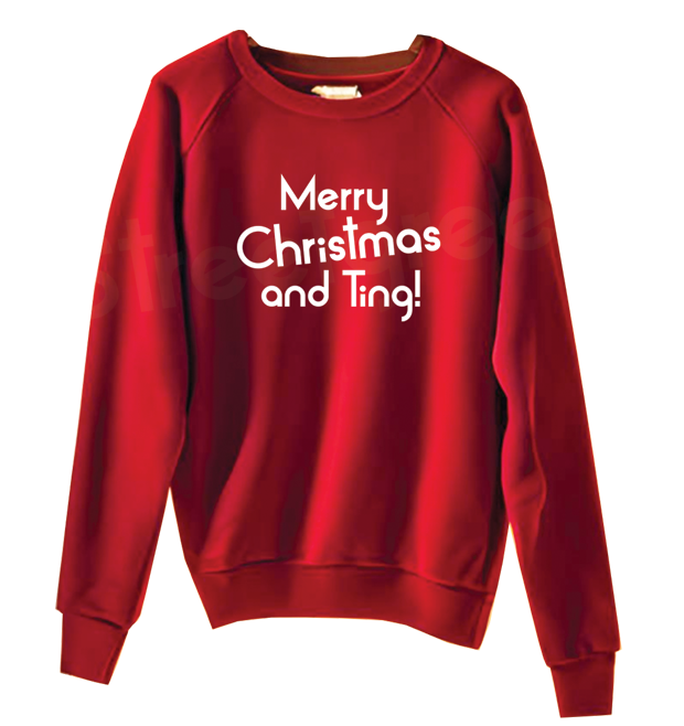 MERRY CHRISTMAS & TING SWEATSHIRT - Streetgreets