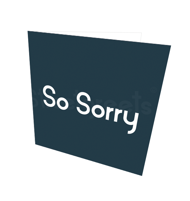 SO SORRY CARD - Streetgreets